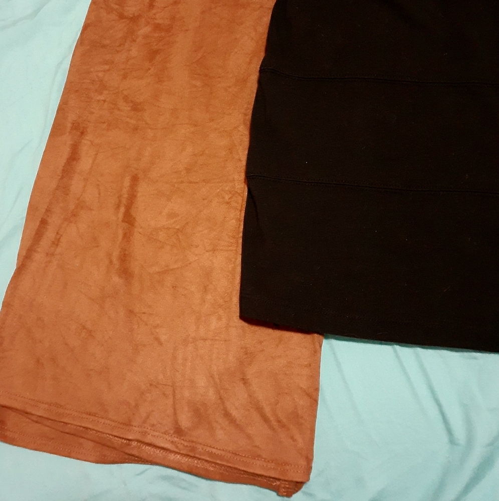 2 skirts mini skirt suede above knee skirt 3x